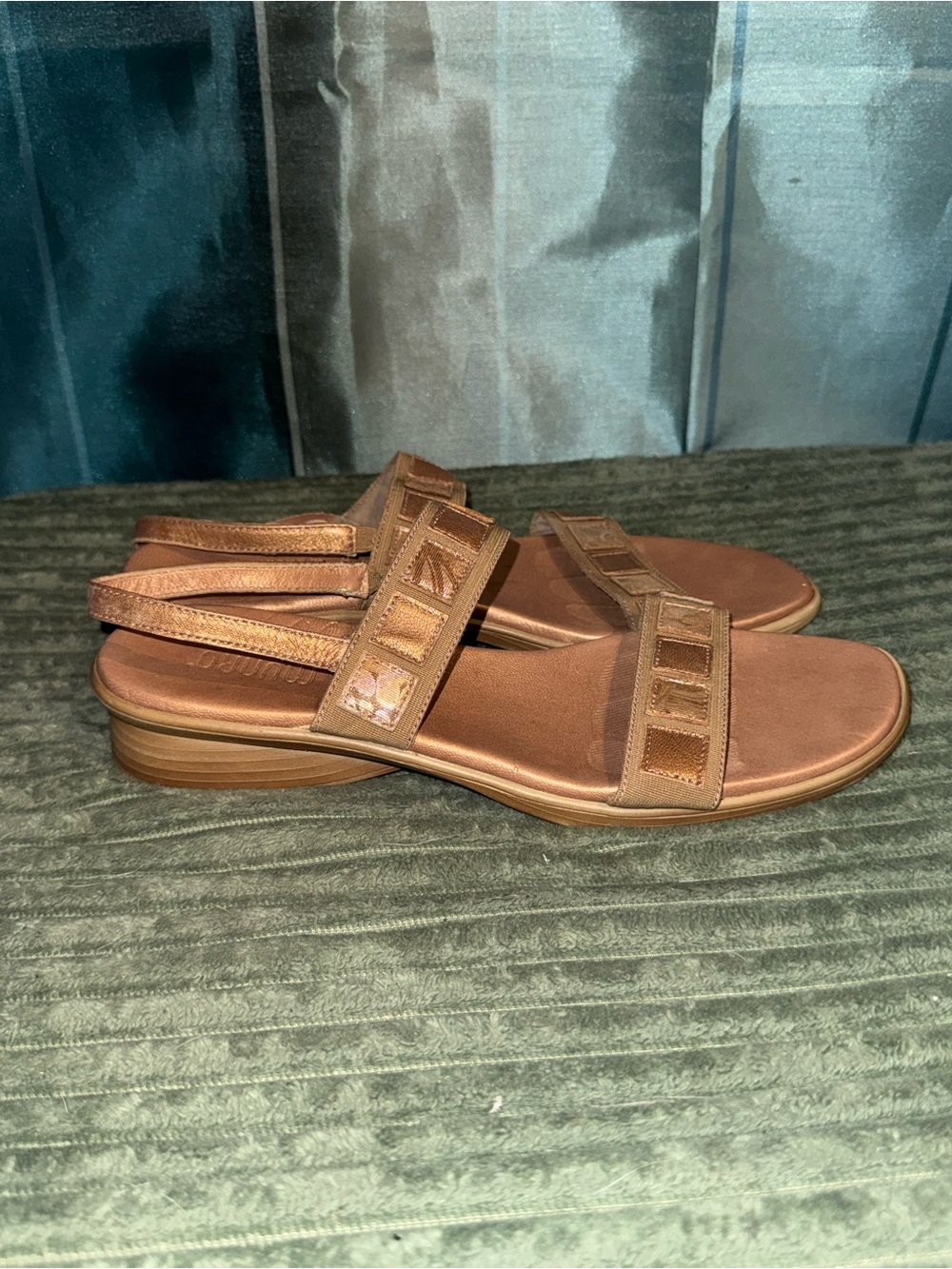 Munro Brown Leather Slingback Sandals